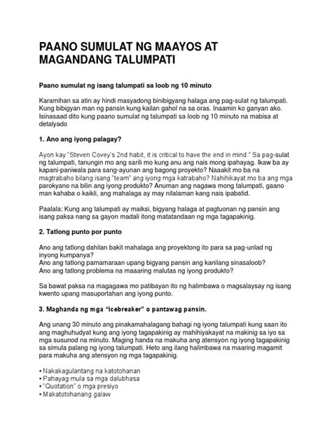 extemporaneous speech in tagalog|50 Mga Paksa para sa Mga Ipromptu na Talumpati ng .